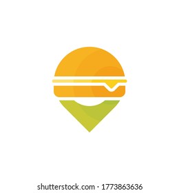 Burger Point Logo design template, Burger bakery logo design vector