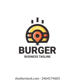 burger point vector logo design