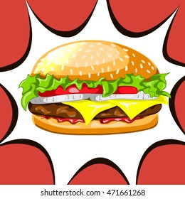  burger pop art