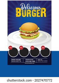 Burger Poster Design for Vactor Design