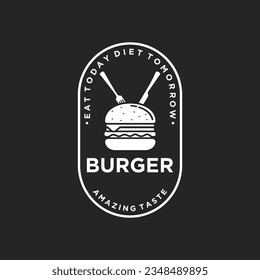 Burger premium quality design logo, burger logo, burger vector