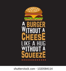 Burger Quote. A burger without a cheese.