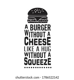 Burger Quote. A burger without a cheese.