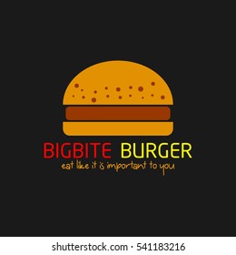 Burger Restaurant Logo Design Template. Vector Illustration