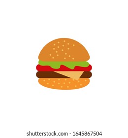 Burger restaurant logo design vector template illustration