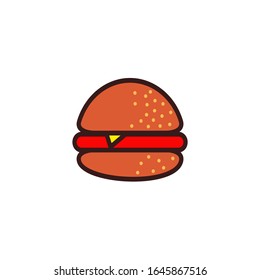 Burger restaurant logo design vector template illustration