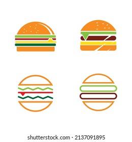 burger restaurant logo sign vector