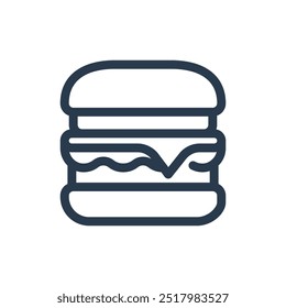 Icono de Vector del menú del restaurante de la hamburguesa