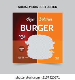 Burger Restaurant Social Media Banner 