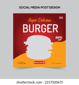 Burger Restaurant Social Media Banner 