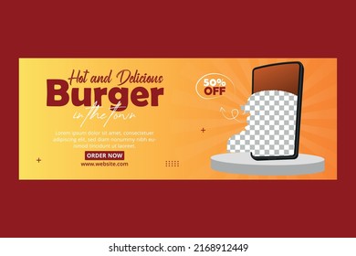 Burger Sale Social Media Banner Design