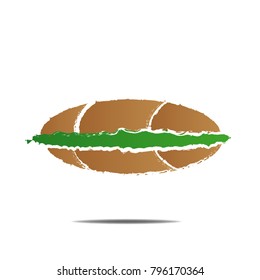 burger sandwich bread and vegetables icon logo illustration isolated background