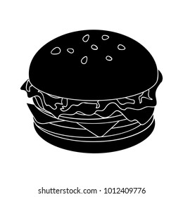 burger sandwich flat icon