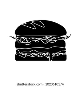 burger sandwich flat icon