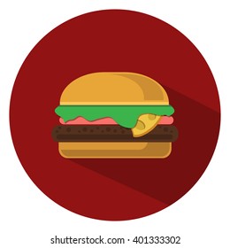 burger sandwich flat icon