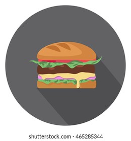 burger sandwich flat icon