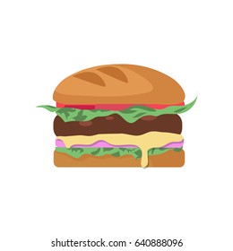 burger sandwich flat icon