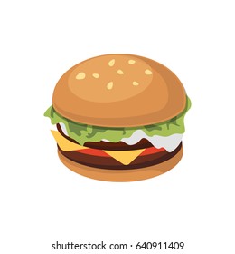 burger sandwich flat icon