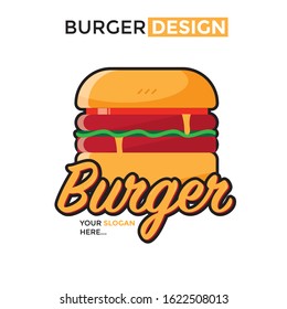 Burger Sandwich Food Design Logo