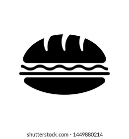 Burger sandwich icon. Abstract fast food logotype.