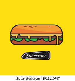 Diseño vectorial de sandwich de hamburguesa