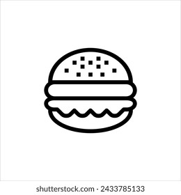 Burger, sandwitch icon, suitable for design element with simple outline  icon style has EPS file