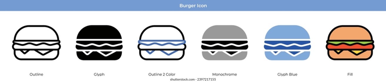 Burger set with 6 style