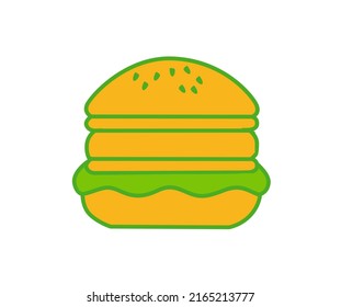 burger shape icon or symbol design