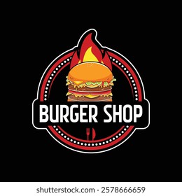 Burger Shop Logo Design template