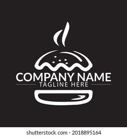 Logo, Embleme und Abzeichen des Hamburger Ladens. Schnelles Logo-Design.