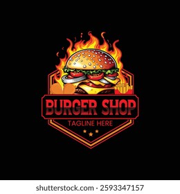 Burger Shop Logo, Fast Food Logo
