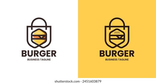 burger shop vector logo design