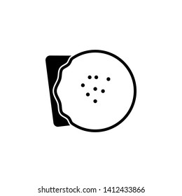 Burger sign icon in flat style. Hamburger vector illustration on white isolated background. Cheeseburger business concept. - Vector