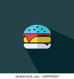 Burger sign icon - Flat vector