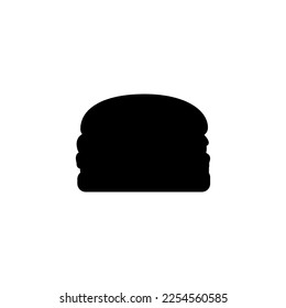 Burger silhouette icon illustration template for many purpose. Isolated on white background	
