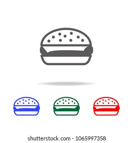 burger simple black eating icon. Elements of food multi colored icons. Premium quality graphic design icon. Simple icon for websites, web design, mobile app, info graphics on white background