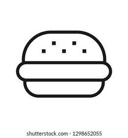 Burger, simple line icon. Minimal style. Isolate on white background. Vector.