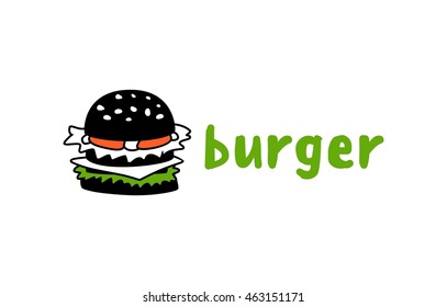 burger simple logotype