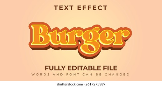 Burger Simple Text Effect Design