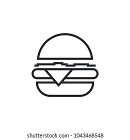 Burger Simple Vector Icon