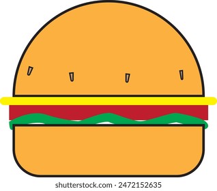 burger simple vectors for your design