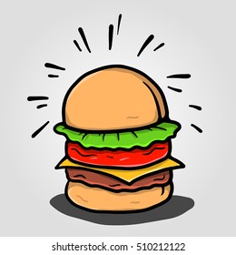 burger sketch