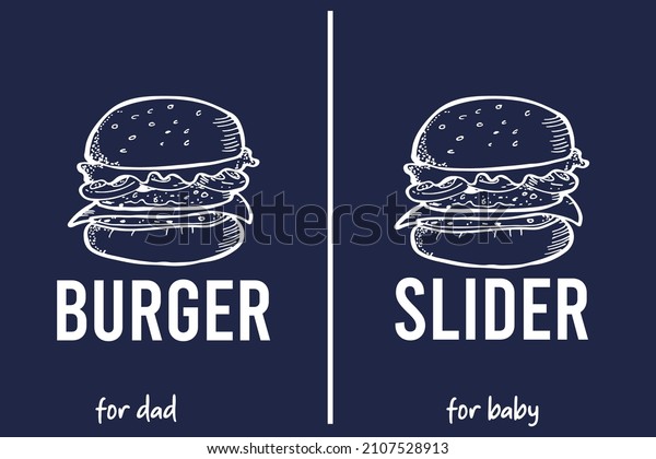 Burger and slider t shirt\
design
