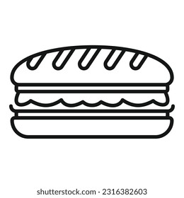 Burger snack icon outline vector. Healthy fruit. Kid eating