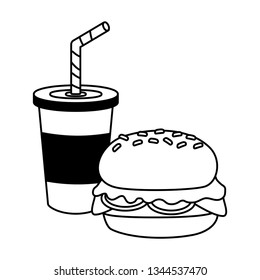 burger and soda