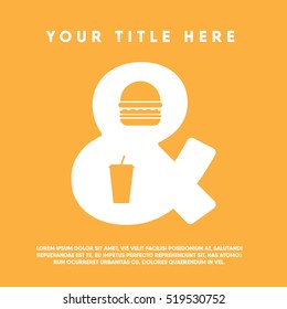 Burger and soda combo concept. Burger icon. soda icon. vector illustration. eps 10.