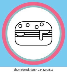 burger sofa icon design template