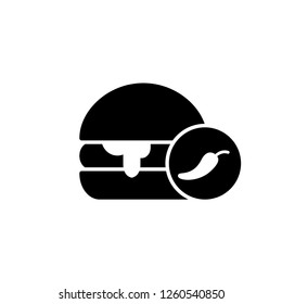 burger spicy icon vector