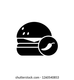 burger spicy icon vector