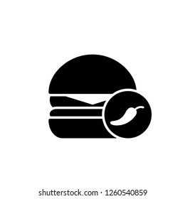 burger spicy icon vector
